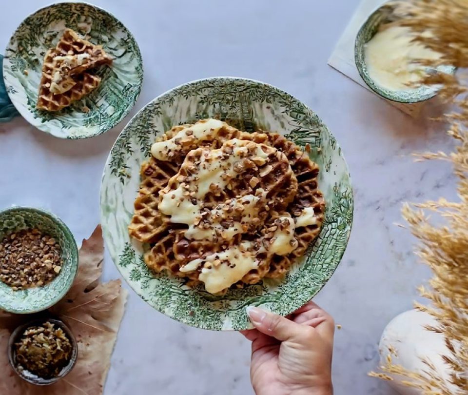 Βάφλες-πατάτας-carrot-cake-με-πουρέ-πατάτας-Mousline